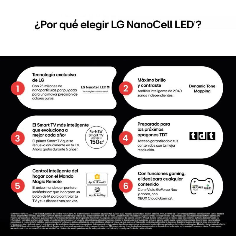 LG 86NANO81A6A – 86″ NanoCell 4K Ultra HD Smart TV (Negro) - Imagen 7