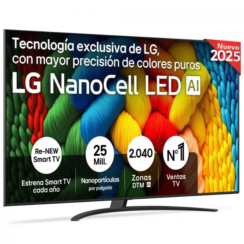 LG 86NANO81A6A – 86″ NanoCell 4K Ultra HD Smart TV (Negro)