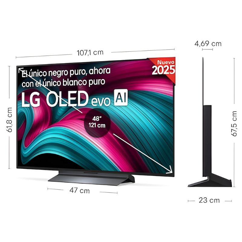 LG OLED48C54LA – 48″ 4K UHD OLED Smart TV (Negro) - Imagen 7