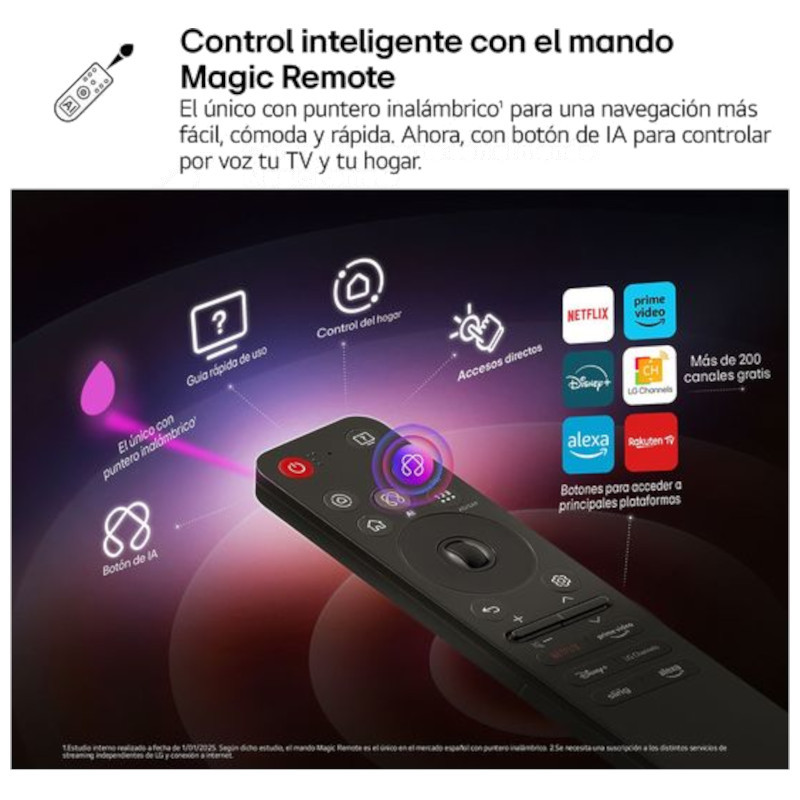 LG QNED evo AI 75QNED87A6B – 75″ 4K Ultra HD Mini LED Smart TV WiFi (Negro) - Imagen 9